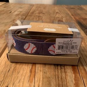 Mudpie Baseball Needlepoint Belt, 2T-5T